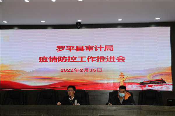 1645151227805987.jpg 图片1:罗平县审计局召开疫情防控工作推进会.jpg